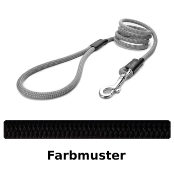 klassische Hundeleine - M - 115cm - schwarz